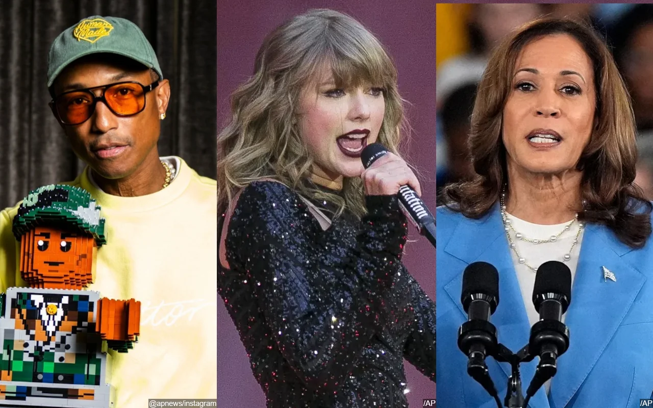 Pharrell Williams Denies Dissing Taylor Swift Over Kamala Harris Endorsement