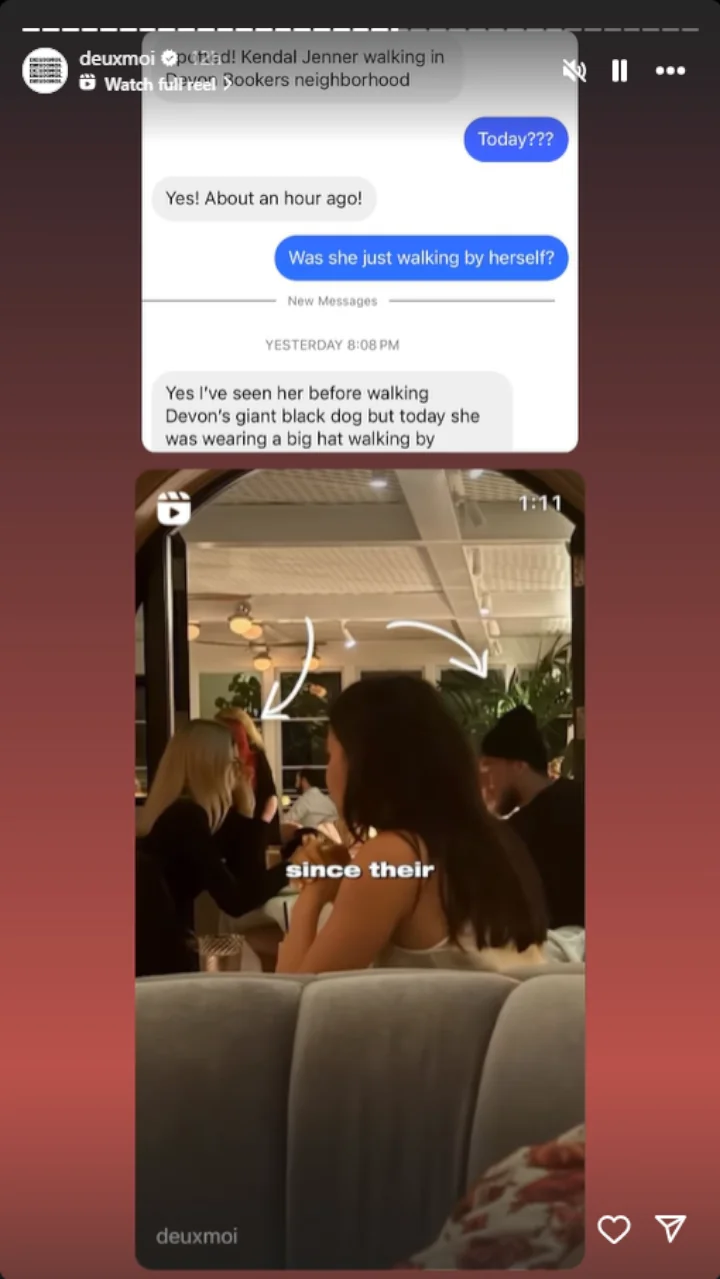 Deuxmoi's Instagram Story