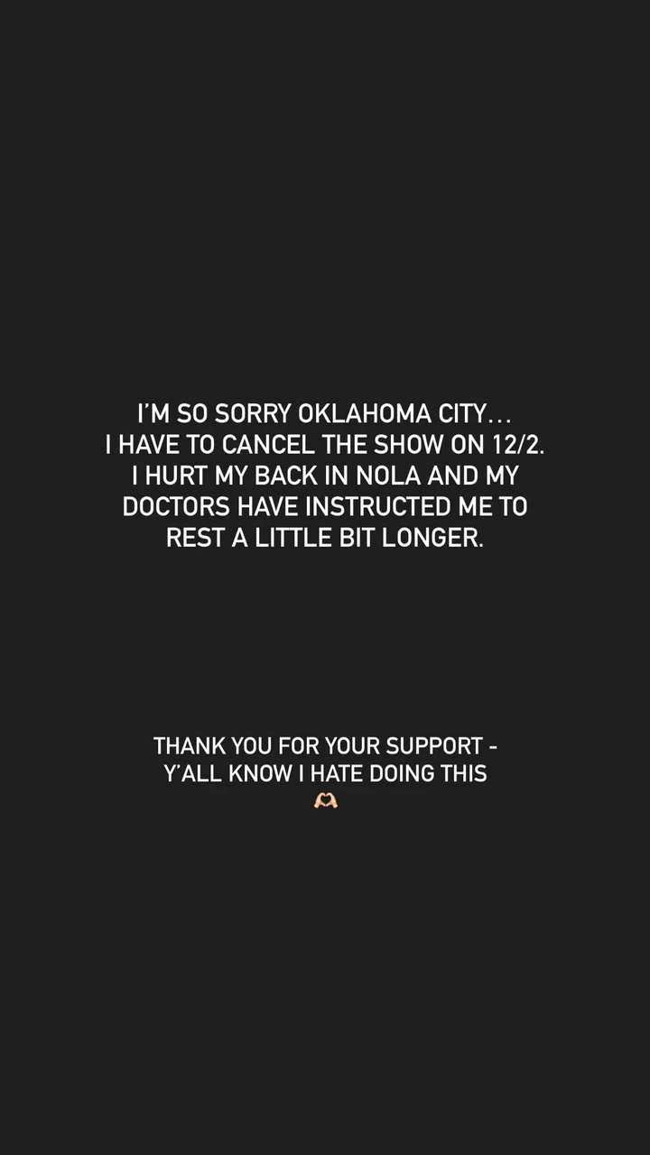 Justin Timberlake axes Oklahoma City show.