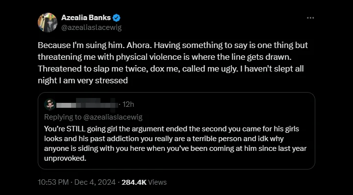 Azealia Banks' Tweet