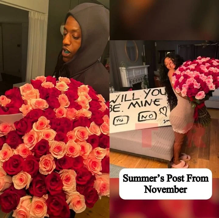 Rico Recklezz shares a flower arrangement similar to Summer Walker's
