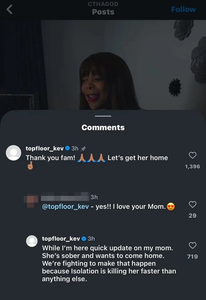 Wendy Williams' son pleads for her return
