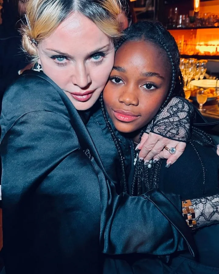 Madonna shows off ring while posing with daughter