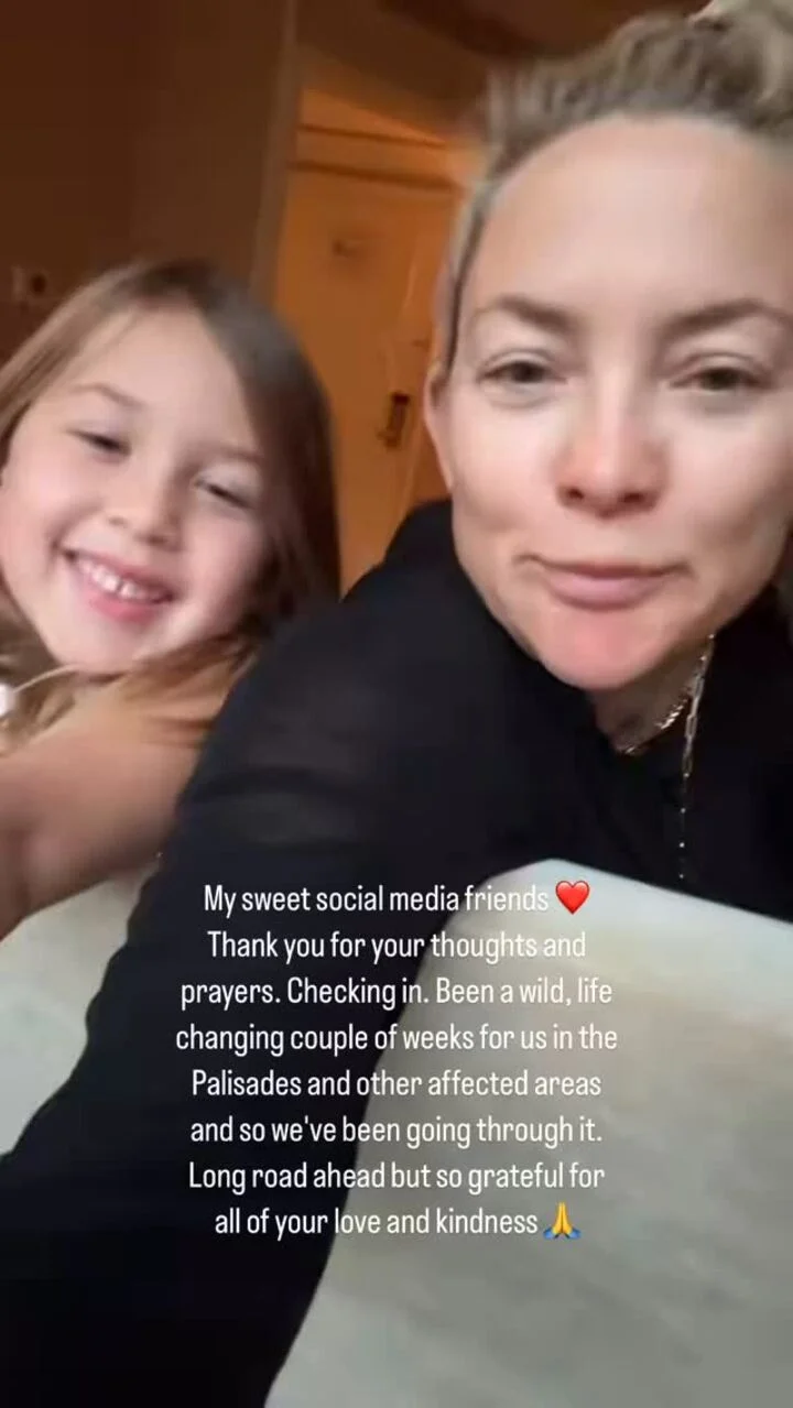 Kate Hudson returns home after Palisades wildfires