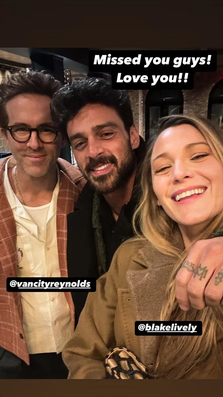Ryan Reynolds and Blake Lively hang out with Michele Morrone