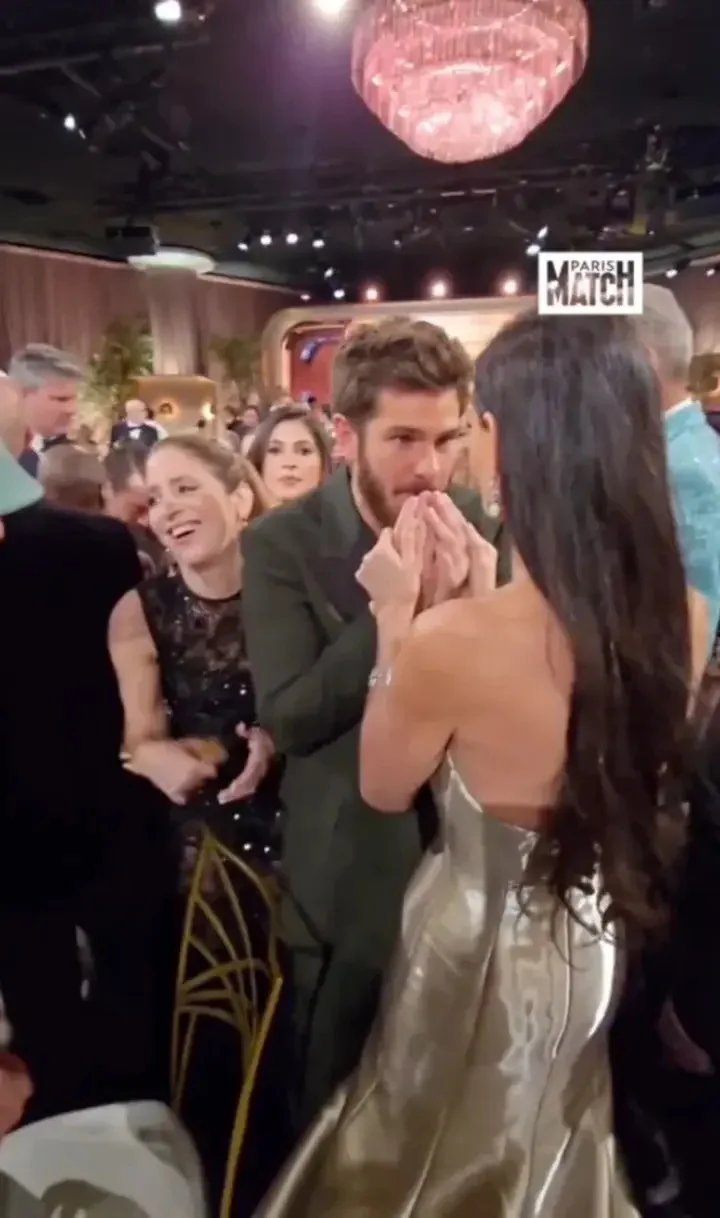 Andrew Garfield and Demi Moore at Golden Globes