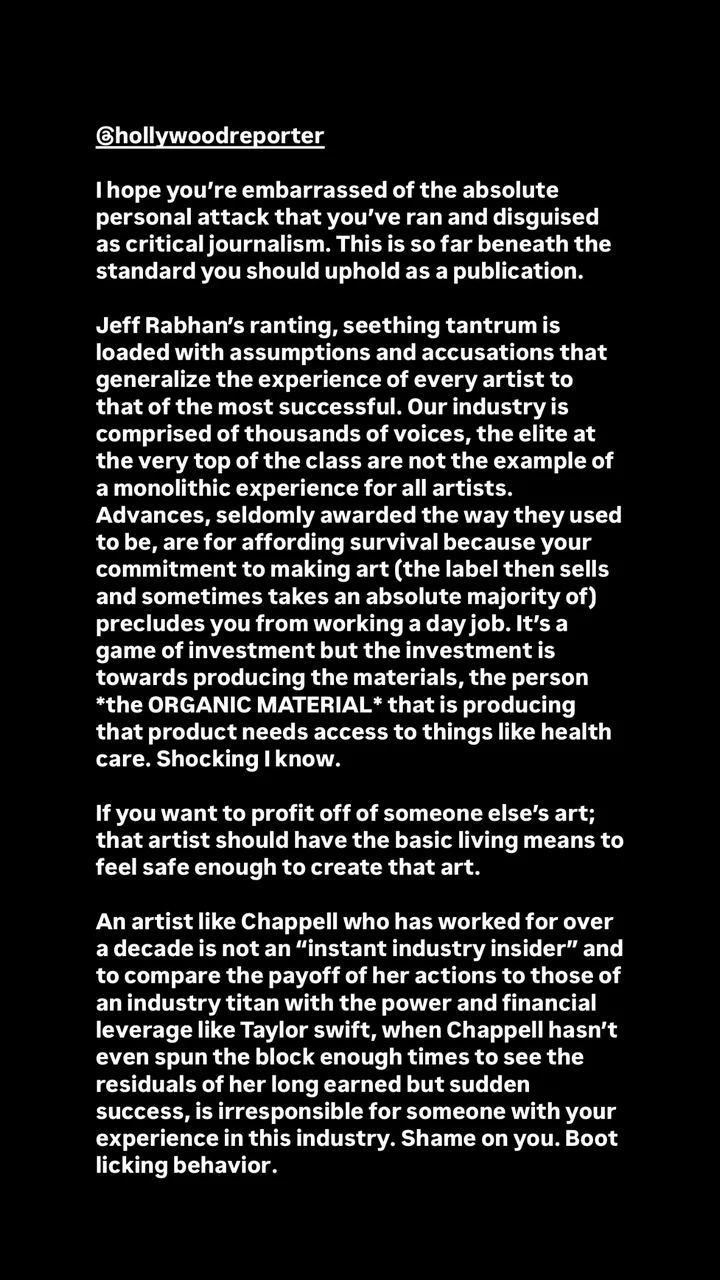 Halsey defends Chappell Roan
