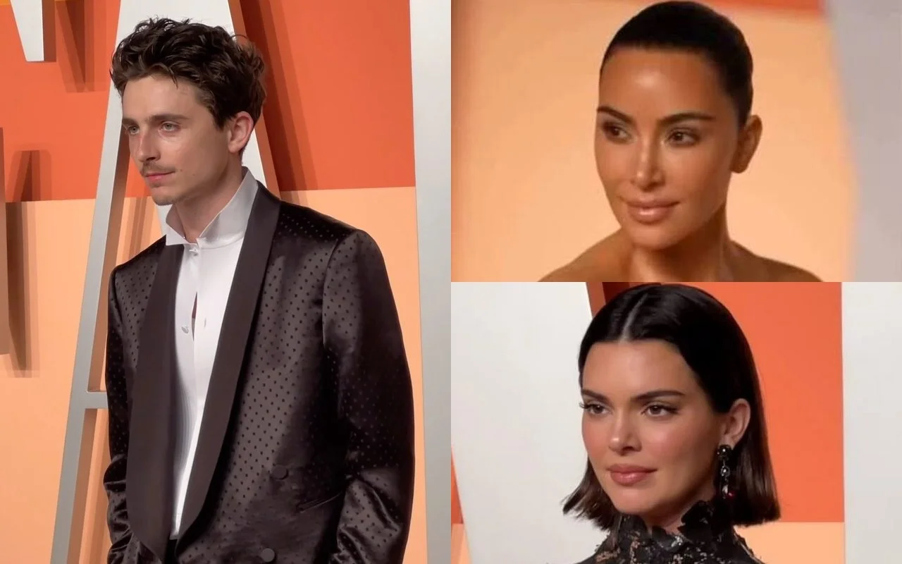 Timothee Chalamet Hangs Out With Kim Kardashian and Kendall Jenner at Oscars After-Party