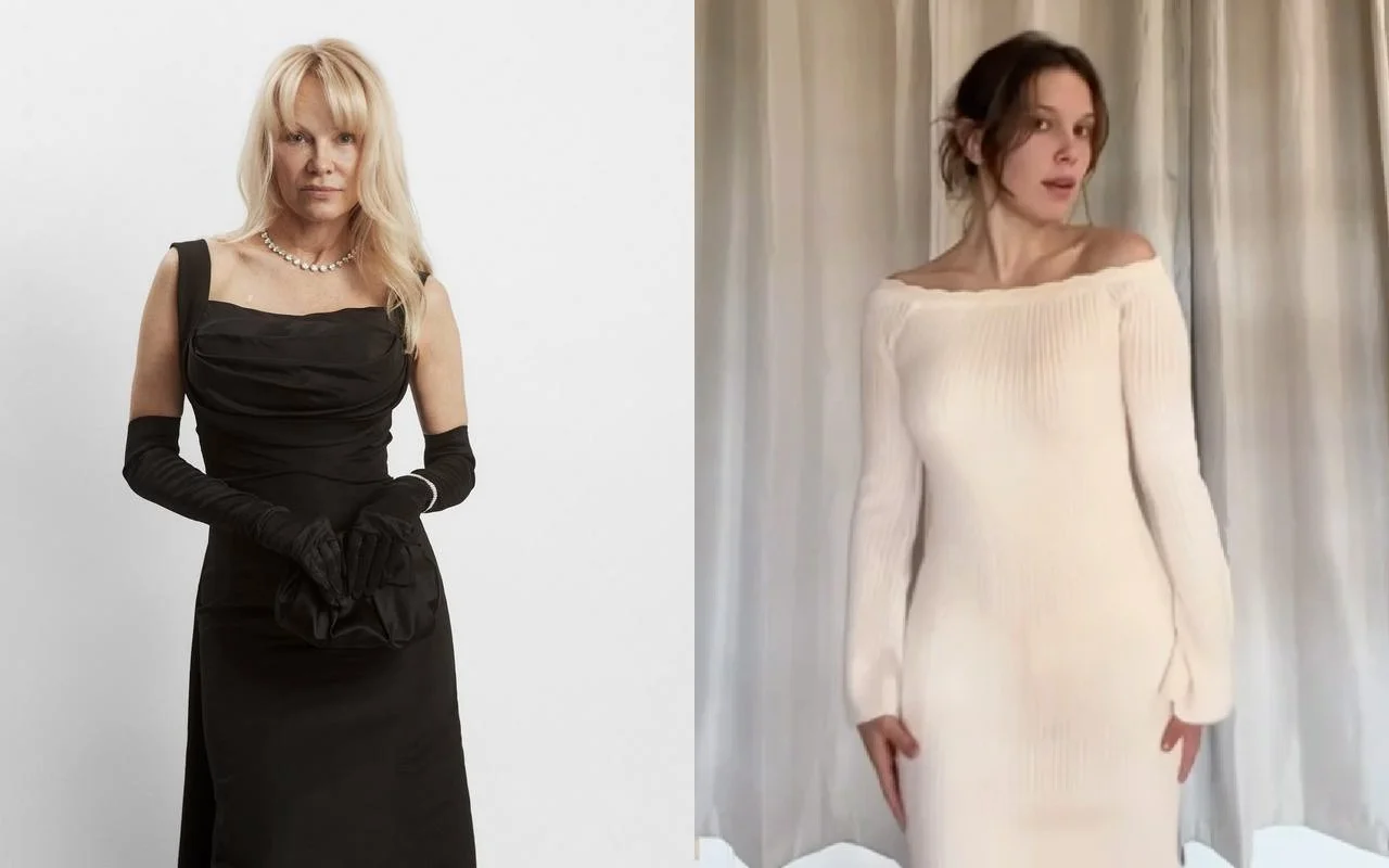Pamela Anderson Gives Millie Bobby Brown 'Whole Rack of Clothes' From '90s Collection