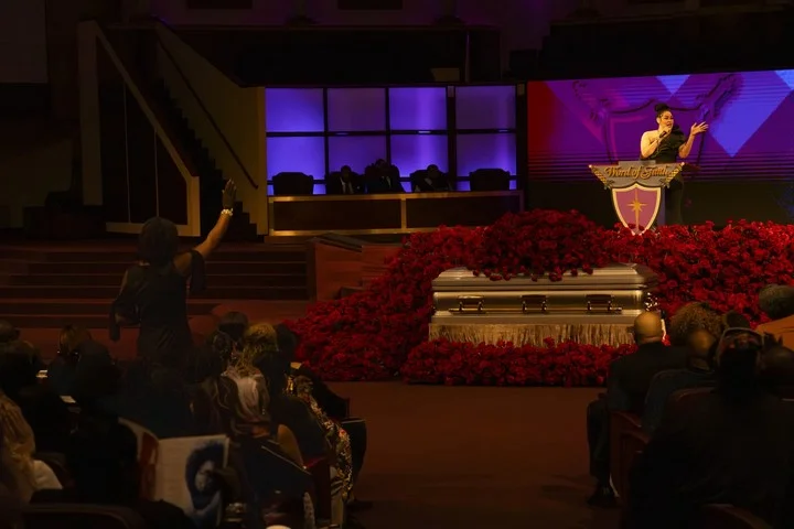 Keke Wyatt at Angie Stone's funeral