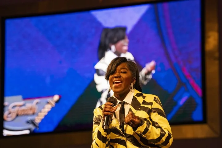 STOUT at Angie Stone's funeral