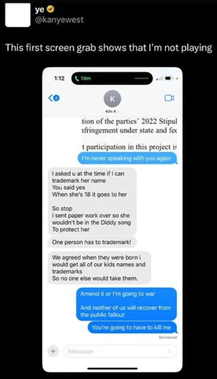 Kanye West shares a heated exchange with Kim Kardashian