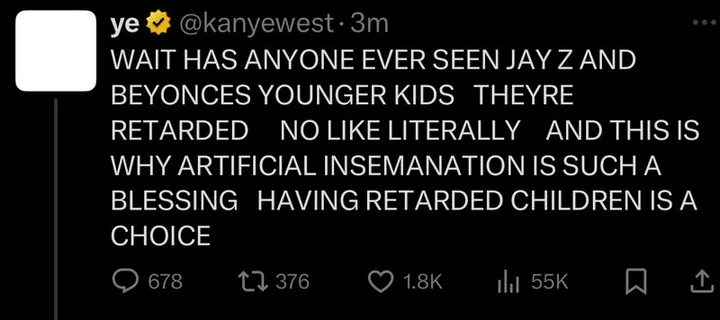 Kanye West targets Beyonce's young kids