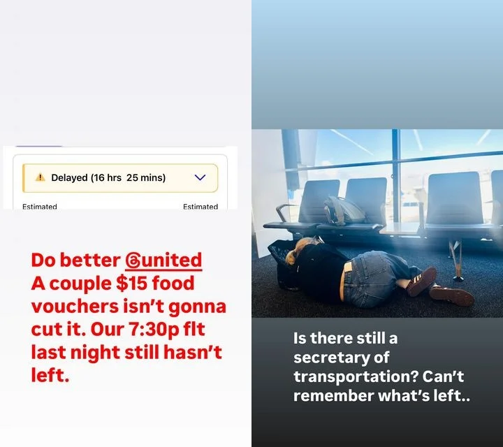 january Jones rants over long-hour flight delay