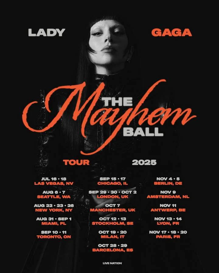 Lady GaGa's Mayhem Ball Tour poster
