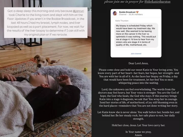 Katie Thurston offers an update on her cancer battle