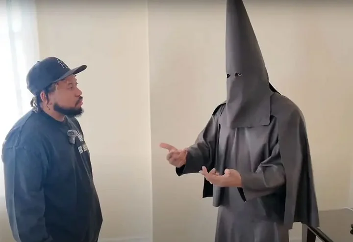 Kanye West wears Ku Klux Klan robe