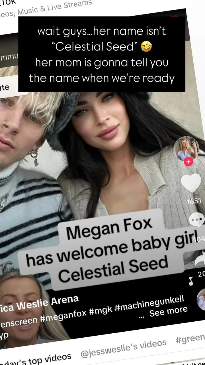 Machine Gun Kelly clarifies baby's name rumor