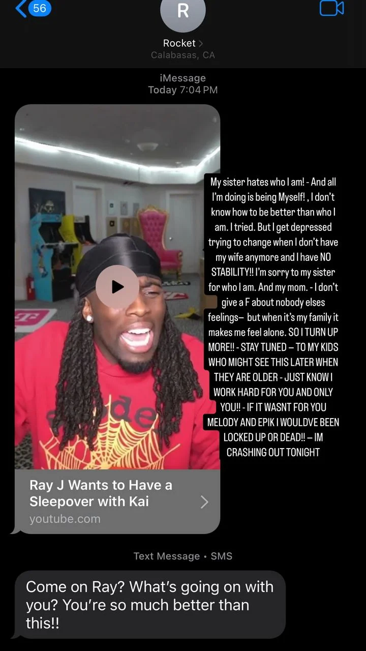 Ray J reveals friction with sister Brandy