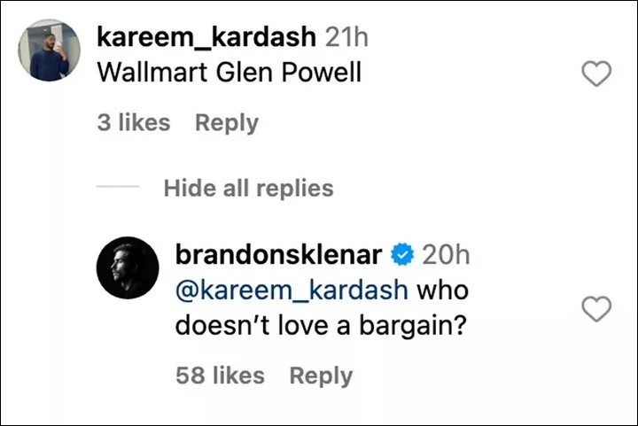 Brandon Sklenar reacts to hater