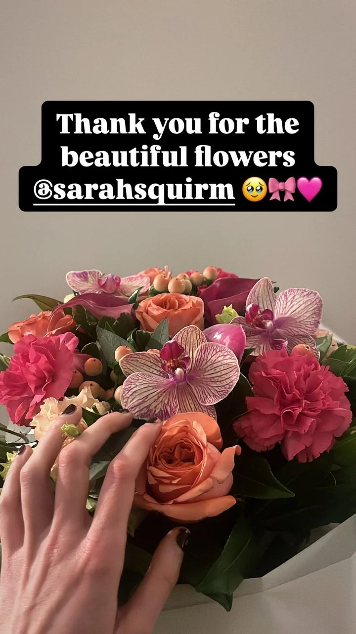 Aimee Lou Wood shares flowers from Sarah Sherman