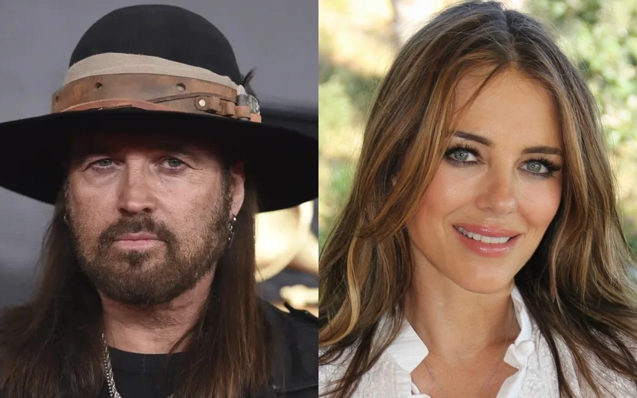 Billy Ray Cyrus and Elizabeth Hurley Debut Romance With Easter Kiss