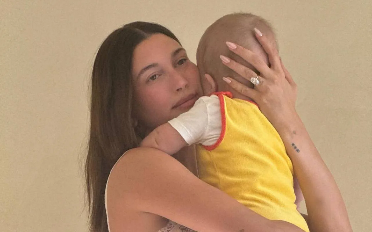 Hailey Bieber Cuddling Baby Jack to Celebrate First Easter as Mom