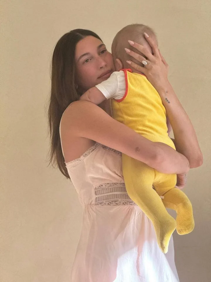 Hailey Bieber and baby Jack on Easter