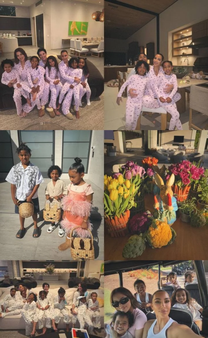 Kim Kardashian shares Easter celebration