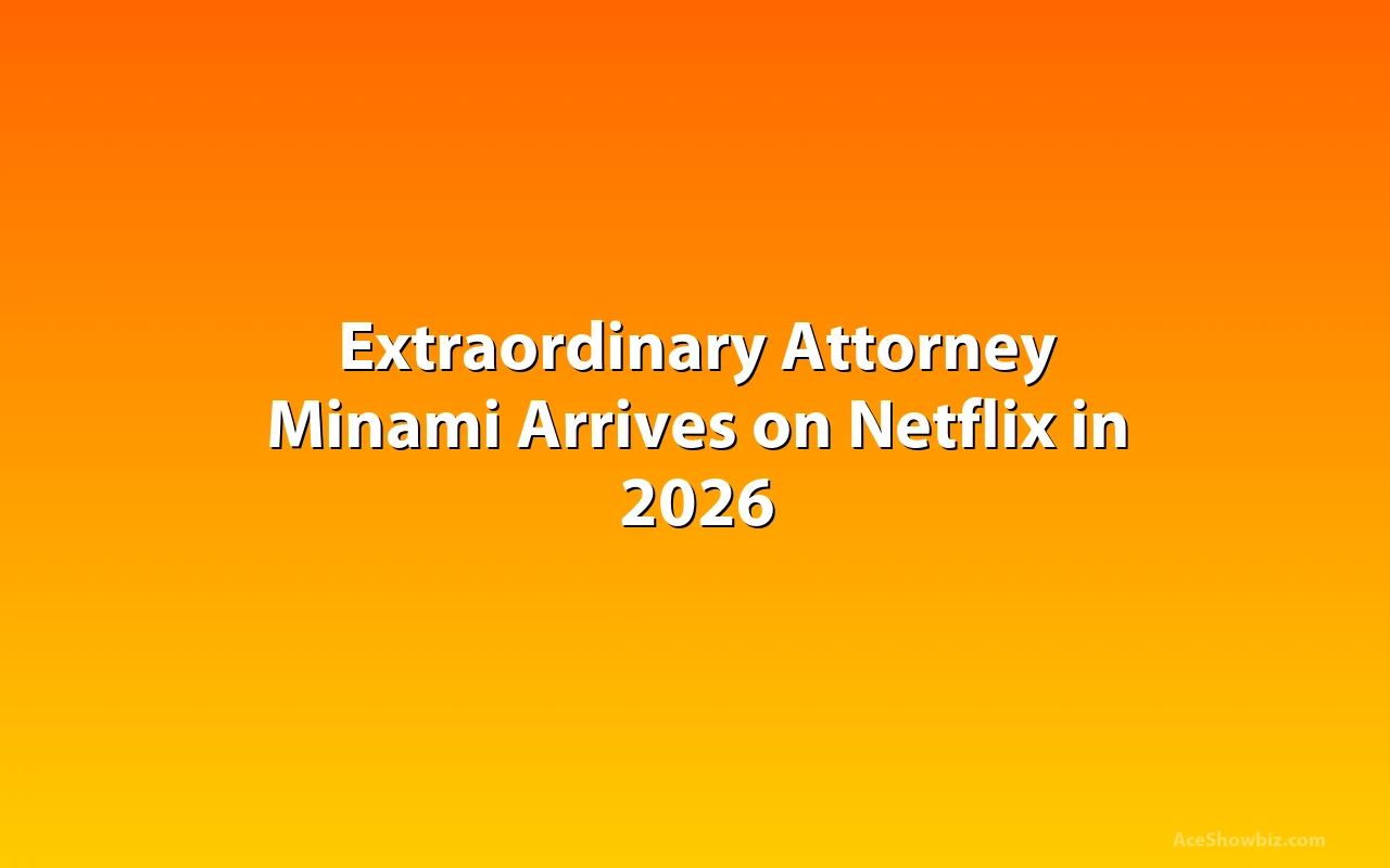 Extraordinary Attorney Minami Arrives on Netflix in 2026