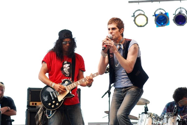 Slash, Perry Farrell<br>Lollapalooza 2008 Day 3