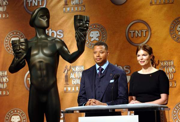 Terrence Howard, Jeanne Tripplehorn<br>14th Annual Screen Actors Guild Awards - Nominations Announcement
