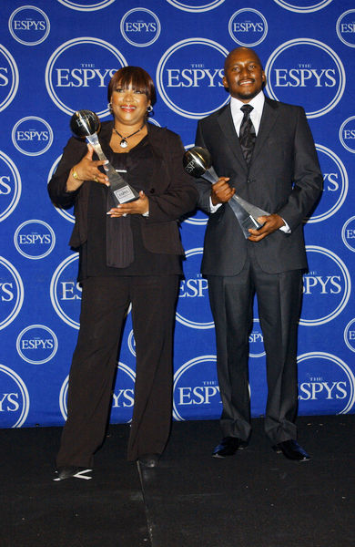 Zindzi Mandela, Zondwa Mandela<br>17th Annual ESPY Awards - Press Room