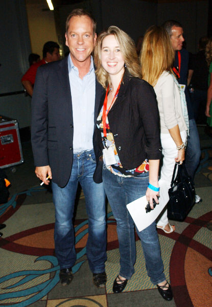Kiefer Sutherland, Tara Bennett<br>2009 Comic Con International - Day 2