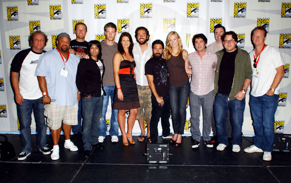 Zachary Levi, Yvonne Strahovski, Joshua Gomez, Scott Krinsky, Mark Christopher Lawrence, Sarah Lancaster, Adam Baldwin, Ryan McPartlin<br>2009 Comic Con International - Day 3