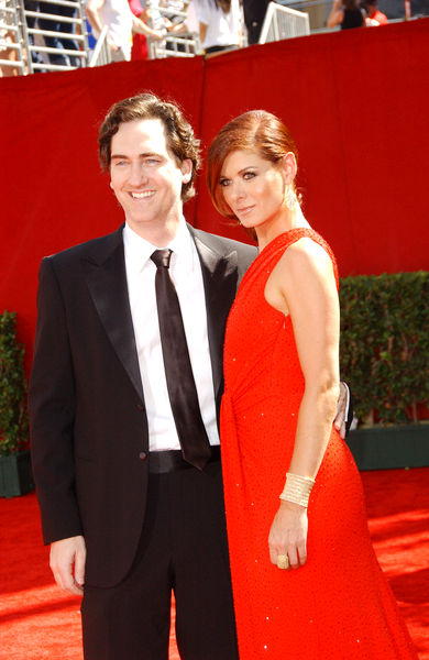 Daniel Zelman, Debra Messing<br>The 61st Annual Primetime Emmy Awards - Arrivals