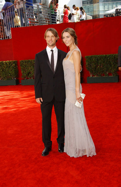 Jesse Spencer, Louise Griffiths<br>The 61st Annual Primetime Emmy Awards - Arrivals