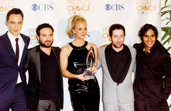 Jim Parsons, Johnny Galecki, Kaley Cuoco, Simon Helberg, Kunal Nayyar<br>36th Annual People's Choice Awards - Press Room