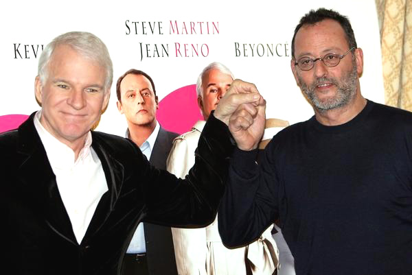 Steve Martin, Jean Reno<br>The Pink Panther Photocall at the Hotel Hassler in Italy