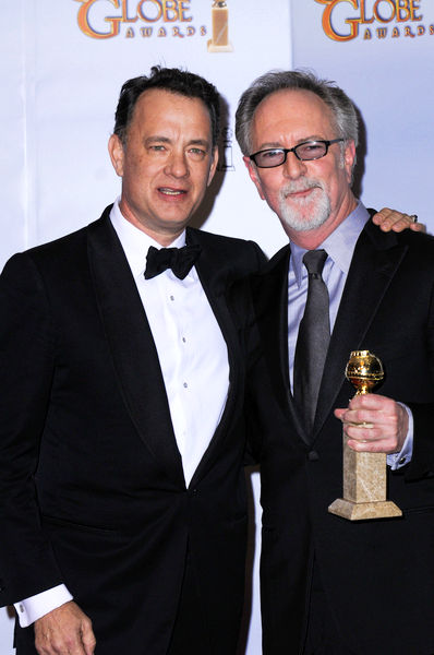 Tom Hanks, Gary Goetzman<br>66th Annual Golden Globes - Press Room