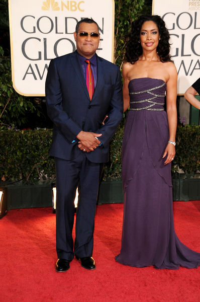 Laurence Fishburne, Gina Torres<br>66th Annual Golden Globes - Arrivals