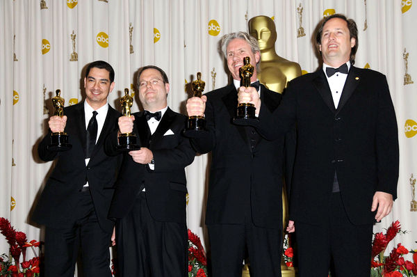 Eric Barba, Steve Preeg, Burt Dalton, Craig Barron<br>81st Annual Academy Awards - Press Room