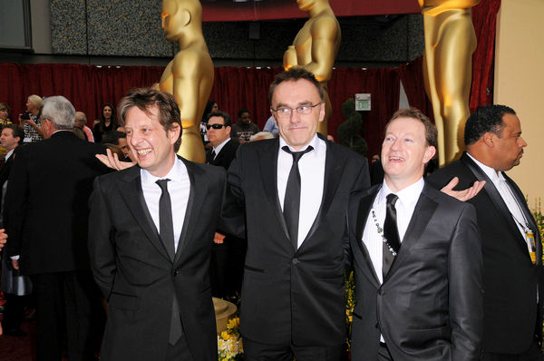 Simon Beaufoy, Danny Boyle, Christian Colson<br>81st Annual Academy Awards - Arrivals