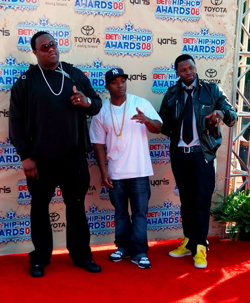 Jamal Woolard, Lil' Cease, Derek Luke<br>2008 BET Hip Hop Awards - Arrivals