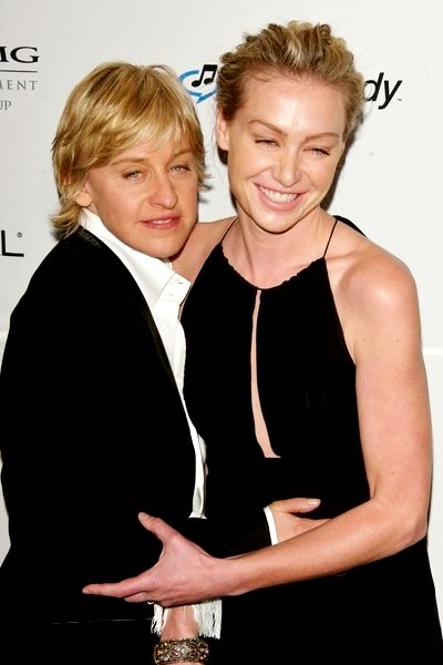 Ellen DeGeneres, Portia de Rossi<br>2007 Clive Davis Pre-Grammy Awards Party