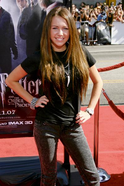 Miley Cyrus<br>U.S. Premiere if Harry Potter and the Order of the Phoenix