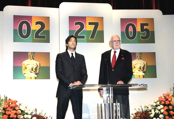 Adrien Brody, Frank Pierson<br>77th Annual Acedemy Awards Nominations Announcements