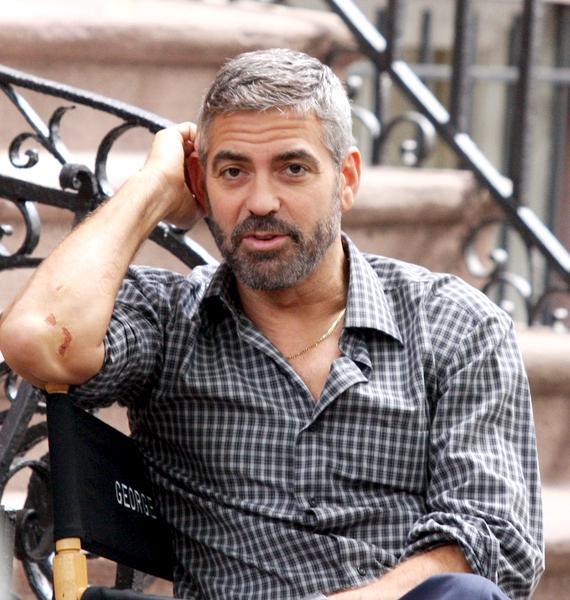 George Clooney<br>Burn After Reading - Movie Filming On Location - October 2, 2007