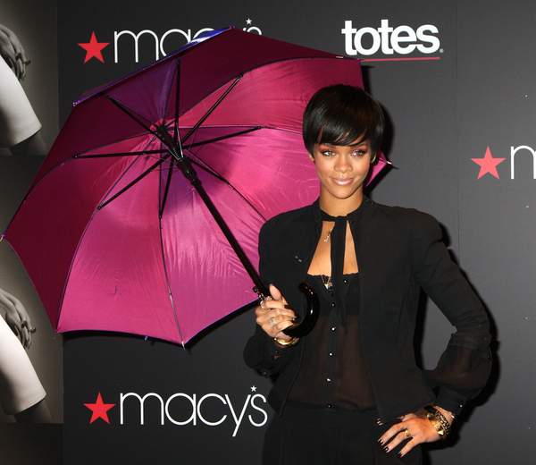 Rihanna<br>Rihanna Launches Umbrella Line From Totes at Macy's in New York City