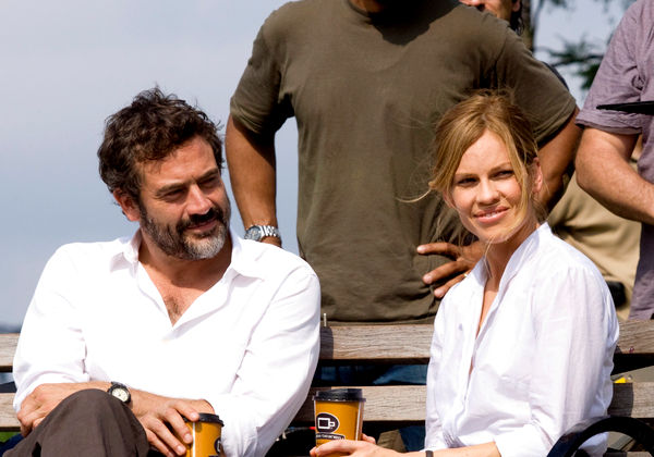 Jeffrey Dean Morgan, Hilary Swank<br>Jeffrey Dean Morgan and Hilary Swank Filming 